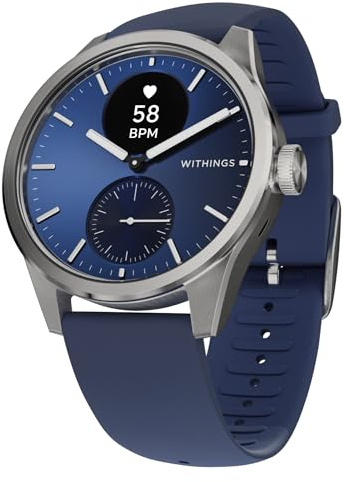 Withings ScanWatch 2 - Health Smart Watch for Women and Men, ECG, SpO2, Temperature, Sleep Tracker, Respiratory Health, Waterproof, 30 Day Battery, Android and iOS