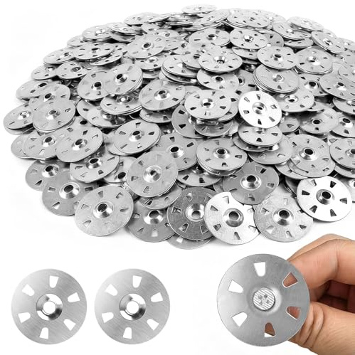 500 Pcs Tile Backer Board Washers, 35mm Insulation Fixing Washer Washers for Insulating Boards Galvanize Easy Fix Insulation Washer for Wall Floor
