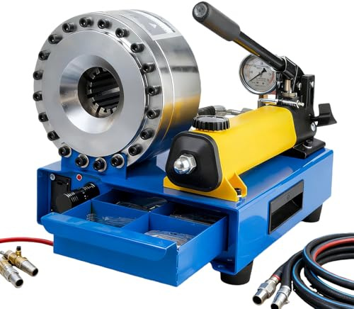 Glowdora Utensile Portatile per Crimpatura di Tubi Idraulici, 7 Matrici(10-31mm), Pressa Idraulica Manuale per Manutenzione Industriale E Automobilistica