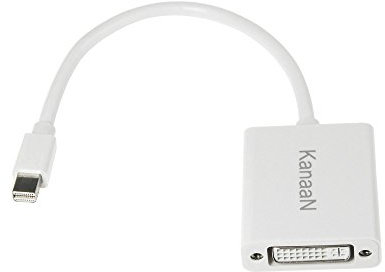 Cable Adaptador de Mini DisplayPort a DVI de KannaN Cable Adaptador Compatible con Apple MacBook, Macbook Pro, MacBook Air, Microsoft Surface, Surface Pro, Surface 3
