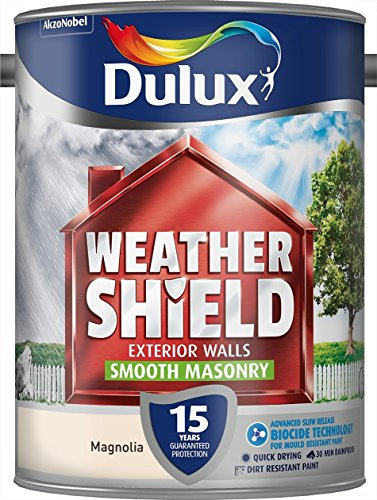 Dulux Weathershield Smooth Masonry Paint - Magnolia - 5L