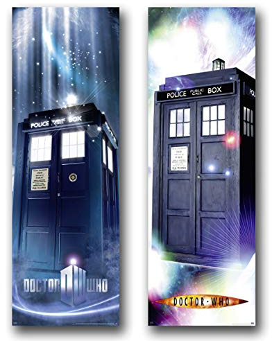 POSTER STOP ONLINE Doctor Who - TV Show Door Poster Set (The Classic Tardis & The New Tardis) (Size 21 x 62 each)