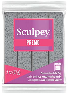 Sculpey Premo Premium Oven-Bake Clay 2oz-Gray Granite -PE022-5065
