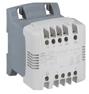 Legrand 044214 - Transformador de control y seguridad con conexión a tornillo, primario 230 V a 400 V y secundario 24 V, 160 VA