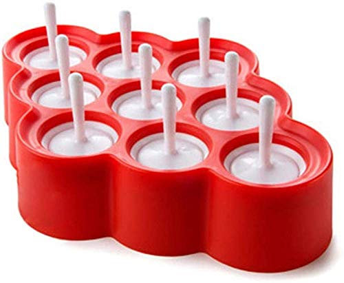 zaizai Stampo per Gelato - Stampo per Ghiaccioli in Silicone Estivo per Produrre 9 Gelati Contemporaneamente