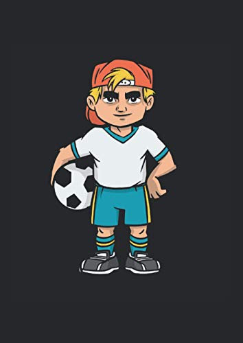 Notizbuch - Kariert: DIN A4, 144 Seiten | Dickes Kariertes Notizheft / Matheheft / Schulheft / Tagebuch / Skizzenbuch mit Inhaltsverzeichnis und Softcover | Motiv: Fußball Junge Fußballspieler