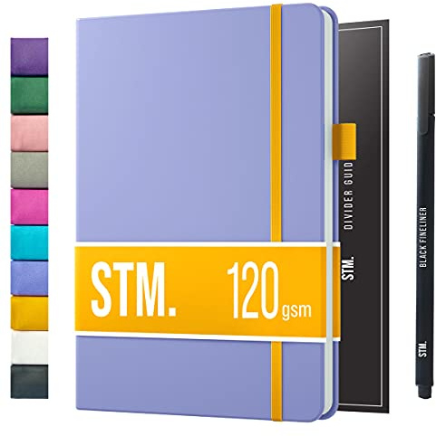 Scribbles That Matter Notizbuch A5 Dotted Bullet Journal Buch und Stift - Gepunktet Notebook A5 - Auslaufsicheres 120g dickes papier, 215 Seiten, Hardcover Bujo, Hardcover Dot Grid note book