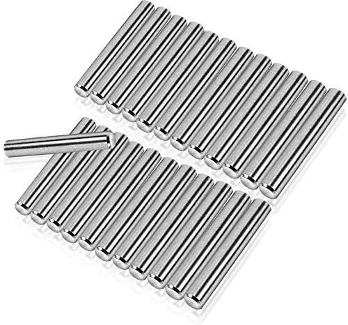 ASFINS Spina Centraggio 5mm, 24pz Perni di Centraggio Spine Perno di Posizionamento in 304 Acciaio Inox per Posizionamento e Collegamento Preciso di Prodotti in Legno (M5 x 30)