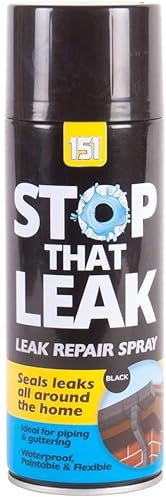 YSAMAX 1 x 400ml Stop That Leak Black Spray Paint Sealant for Roof Window Pipes Guttering, Long-Lasting Protection, Durable Repair, Cost-Effective Repair, Easy and Multi-Surface Application