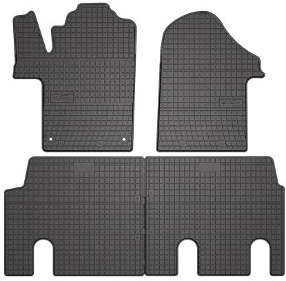 OMAC Gummi Fußmatten kompatibel mit Mercedes Vito W447 2014-2025 Automatten Schwarz 4X
