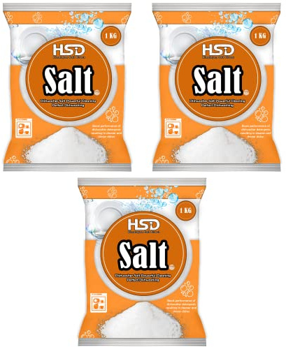 1kg Dishwasher Salt, Powerful Cleaning Dishwasher Salt, softener salt, Best For Laundry Kitchen Dish Washing, Compatible to All Water Softner Machines, Premium Food Grade 100% Genuine British Salt (3)
