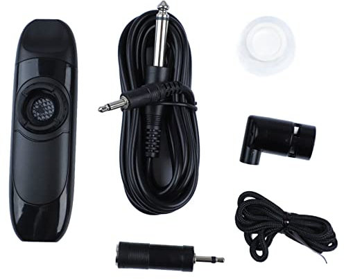 Elektrisches Kazoo 11 Cm Professionelles Tragbares Kazoo-Set aus Kunstharz Aluminiumlegierung mit Recorder Membran Tonabnehmer Kazoo Instrument für Leistung (Schwarz)