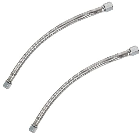 Ersatz-Auspuffrohr für Luftkompressor aus Aluminium - Länge 350 mm, flexibel mit Rückschlagventil - 2 Stück