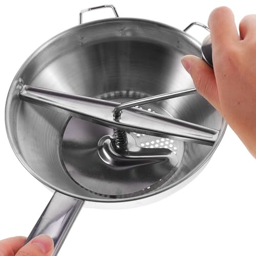 BESTonZON 1 Stück Edelstahlstampfer Rebe Tomaten Professioneller Mixer Orangenpresse Kartoffelpresse Cendol Press Maker Kartoffelpresse Manuelle Kartoffelpresse Handheld Kartoffelpresse