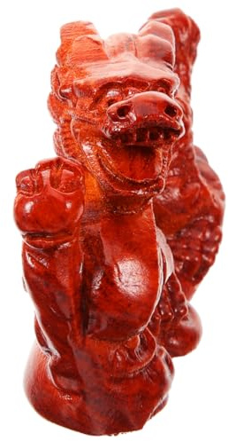 Yardwe Drache Chinesische Tierkreiszeichenfiguren Hölzerne Drachenfiguren 2024 Jahr des Drachen Statue Fengshui Ornament Tischdekoration Für Büro Zuhause