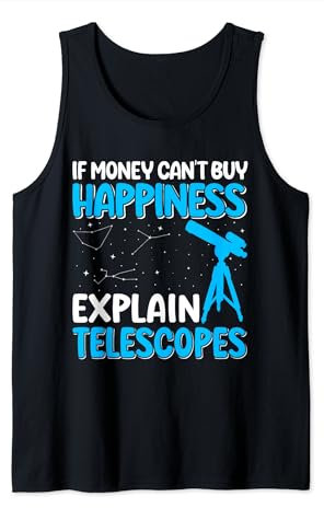 Teleskop Nachthimmel Uhr Sterne Astronomie Liebhaber Tank Top