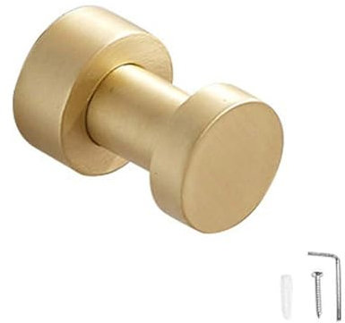 Geschirrtuchhaken, Wandhaken, Kleiderbügel for Aufhängen, Deko-Haken for Kleidung, Tasche, Hut, selbstklebend, Messing, Bademantelhaken, Wandaufhänger, Schlüsselhalter, Hängeregal, Gold ( Color : Brus