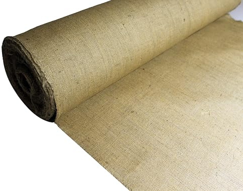 Pandoras Upholstery 1 Metre 15oz Weight 36 Wide Jute Tarpaulin Hessian, Brown