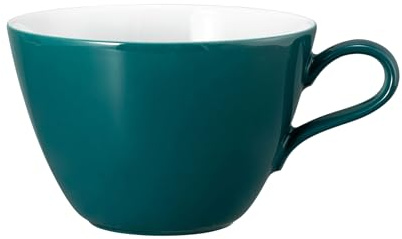 Seltmann Weiden Life Fashion Milchkaffeetasse 370 ml – Porzellan Tasse in Trendy Petrol – Spülmaschinenfest & Mikrowellengeeignet – Kaffeetasse für Café au Lait & Cappuccino