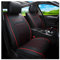 CGEAMDY Fundas De Asiento Delantero Coche Ajuste Universal para La Mayoría, Juego Completo Fundas Asiento Coche, Ajuste Universal para La Mayoría De Coche Fundas Cojín Piel Sintética(Negro&Rojo)
