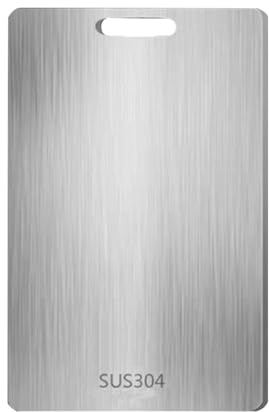 Titanium and 304 Stainless Steel Double-Sided Cutting Board - Food Grade, Kitchen, Meat, Dishwasher Safe (34 x 23cm)