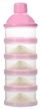 manhegari Boîtes Doseuses De Lait En Poudre Pour Bébé, Distributeur De Lait En Poudre Portable Avec 5 Compartiments Boîtes Empilables Convient， Conception Anti-déversement Pour Les Voyages