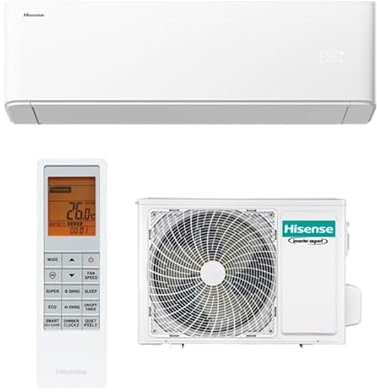 Hisense Uni Air Climatizzatore 12000 Btu, 57dB(A), R32, Tecnologia inverter, Air Purification, Self-Cleaning, Timer, Oscillazione automatica, WiFi, Nuovo Modello 2025, A+++/A++