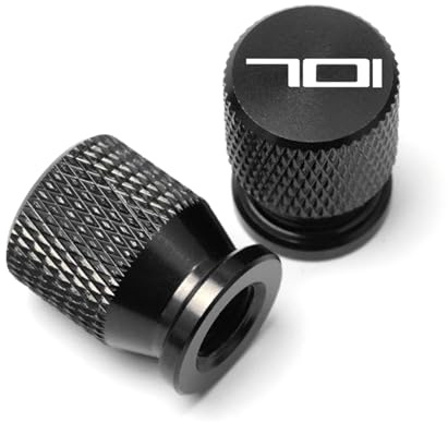 Cappucci per valvole pneumatici Per Husqvarna 701 SUPERMOTO & ENDURO Tappo Valvola In Alluminio CNC Per Pneumatici Con Bocca Areata(Black)