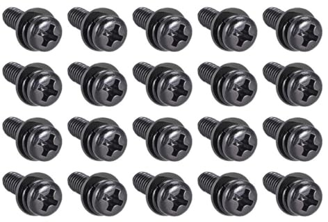 TA-VIGOR M5 Phillips Pan Head Bolt with Spring & Plain Washer 12mm 20pc