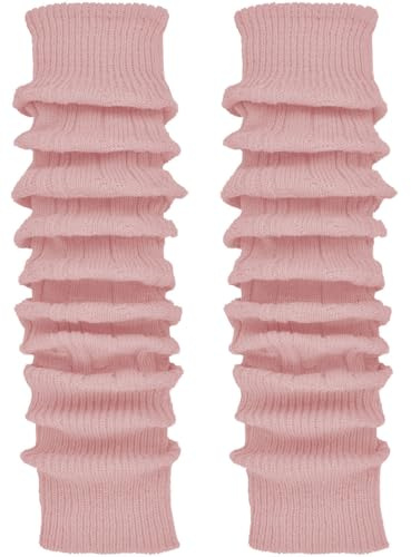 TODO Warme Wolle Stulpen Damen - ZUM KNIE. Weich, Flexibel. Beinwärmen für Winter, wenn es Kalt ist. Wolle Stulpen Rosa Fit