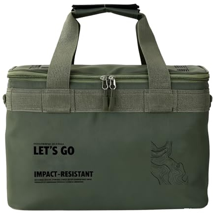 Outdoor Cooking Organizer - 22L Camping Storage Pouch for Travel Adventures | Multi Compartment Design with Water Resistant Fabric & Reinforced Carry Handle for Barbecue Setup