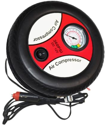 CLISPEED 260PSI Portable 12V DC Air Compressor Pump Inflator for Car Tires 12V Tire Inflator Pump for Vehicle and Home Use with High Power Motor