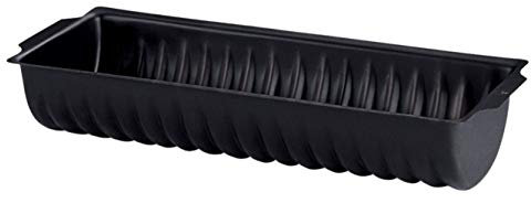 Dr. Oetker Rehrückenform 30 cm, Kuchenform mit Antihaftbeschichtung, hochwertige Backform für Stollen, Stollenform (Farbe: schwarz), Menge: 1 Stück