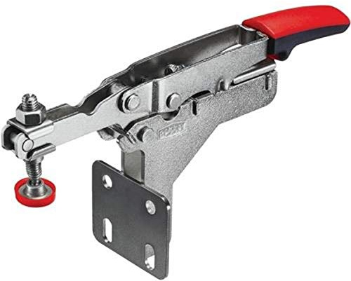 Bessey STC-HA20 horizontale automatische Anpassung Kipp-Montage vernickelte Klemme vertikaler Flansch, Silber