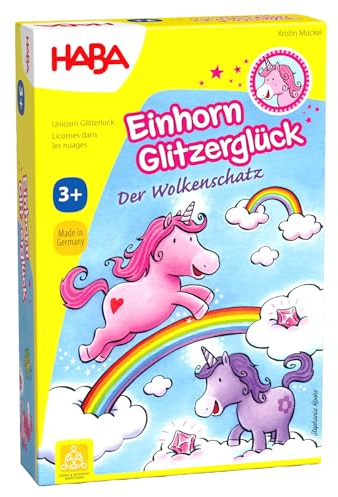 Haba 300123 Einhorn Glitzerglück der Wolkenschatz Brädspel