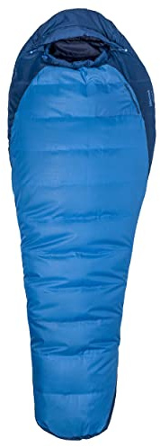 Marmot Men's Trestles 15° Sleeping Bag | Insulated, Water-Resistant, Left-Zip, Cobalt Blue/Blue Night, Long