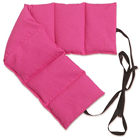 Rapssamenkissen 7-Kammer mit Band, 65x15 pink. Wärmekissen, Körnerkissen, Rapskissen