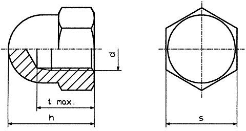 Écrou hexagonal aveugle M6 plastique 10 pièces. TOOLCRAFT M6 D1587-POLY 194793