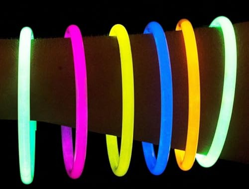 BRACCIALI BRACCIALETTI LUMINOSI FLUORESCENTI STARLIGHT GLOWSTICK DISCO GLOW STICK 200 PZ