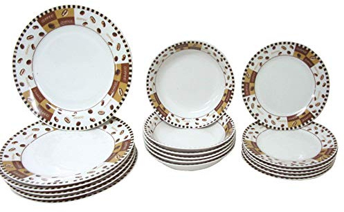 0 www.working-house.com (Menaje / Vajillas) VAJILLA 18 Piezas 6 Personas Platos Llano Hondo Postre Redondo Granos Cafe