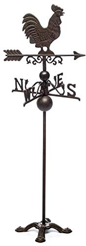 aubaho Nostalgia banderuola Gallo decoratione Giardino ferrosegnavento Marrone