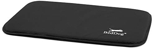 BedDog® hundmatta CORA - bekväm hundkudde, hundbur hundmadrass, slitstark husdjursdyna, hundkudde, hundbädd, husdjurssäng, sovplats, M, svart