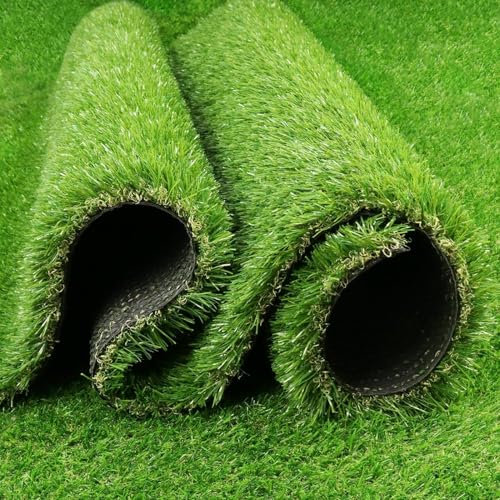 Nisorpa Artificial Grass Rug for Pets 1M × 10M, Natural Realistic Fake Grass Roll, 30mm Pile Height, High Density Artificial Grass Astro Turf Lawn Mat with Self-Draining System for Indoor Outdoor