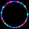 Led Hulas Hoop Reifen für Erwachsene 10 Farben Strobing Ändern Fitness Tanzen Übung Gewichtsreduktion Glühen Aufhellen Multiple Light 60 cm Reifen(2AA Batterien sind erforderlich)