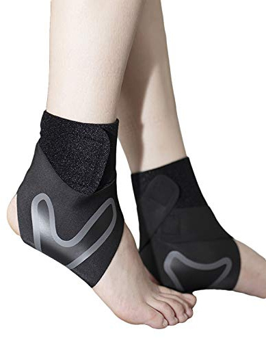 SHULLIN 2 Stück Einstellbares Knöchelbandage sprunggelenkbandagen Fußbandage Mittelfuß Fußgelenkbandage Knöchel Band Knöchelstützband Sprunggelenk Bandage Knöchel Stützbügel für Herren Damen (M)