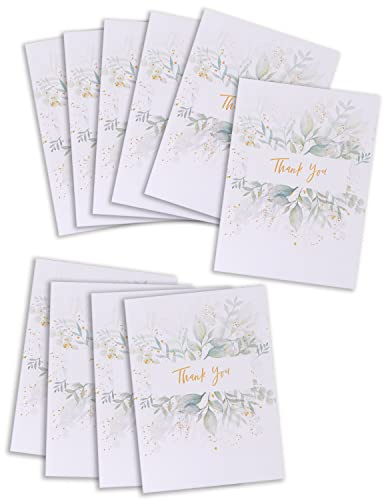 UK Greetings Confezione multipla di 10 biglietti di ringraziamento per lui/lei/amici/per insegnanti/regalo apprezzamento e altri eventi – disegni botanici