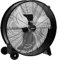 COSTWAY 24 Inch Large Industrial Drum Fan, 3-Speed High-Velocity Floor Fan with Built-in Wheels & Handle, Metal Air Circulator Cooling Fan for Home Commercial Warehouse Workshop (Black)