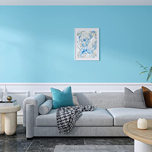 VaryPaper Papel Pintado Pared Azul Claro 40cmx200cm Papel de Pared Azul Vinilos Adhesivos para Muebles Papel Pintado Autoadhesivo Infantil Dormitorio Papel Adhesivo para Armarios Cocina Salon Tablas