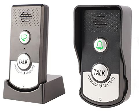 Fockety Wireless Intercom Doorbells,Voice Intercom Doorbell Long Distance 3280ft 1000m Range 3 Gear Adjustable Sound Intercomunicador Voice Doorbell,Rechargeable Electronic Doorbell Chime