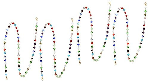 CALLARON Perlenkette 4 Stück Kristall perlen Halskette schnapsgläser Anti-Aus Maske legierte Kette Sonnenbrille hängende Kette Perlenketten